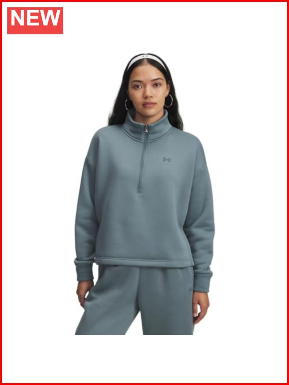 Under Armour Womens Armour Fleece 1/2 Zip Pullover Sweatshirt Activewear Layer